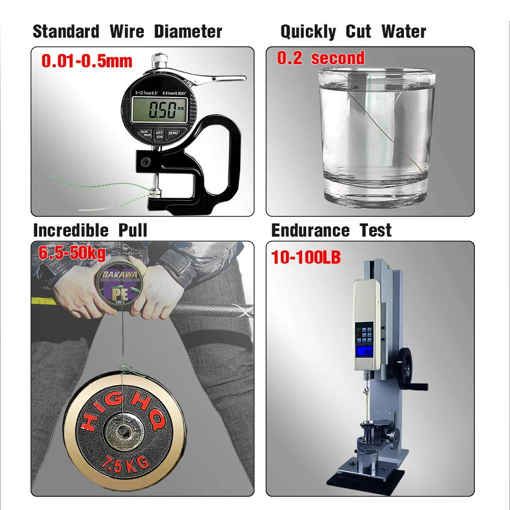 Description Picture 6 of itemBAKAWA 4 Strands Braided Pe Fishing Line Multifilament X4 300M 500M 1000M 100M Carp Japanese Wire Fly Sea Saltwater Pesca