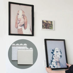 12 Pairs Hook And Loop Sticker Tape Punch-free Frame Strip Tape For Light Weight Hanging And Picture Fixing Photo Frames