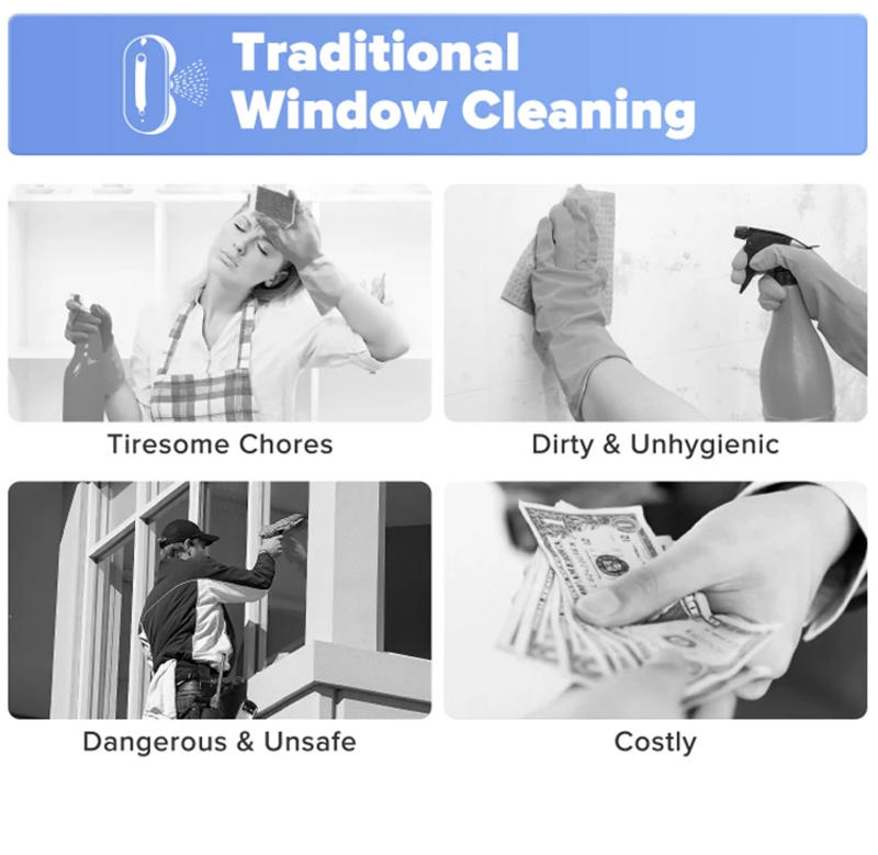 Description Picture 4 of itemSATUO new arrivals Smart Home Round Washer Cleaner Robot Window Washing Cleaning Robot