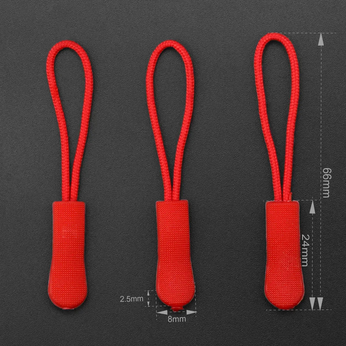 Description Picture 2 of item10pcs Colorful Zipper Puller Cord Zip Puller Replacement Ends Lock Zips Travel Bags Clip Buckle Sport Garment Parts