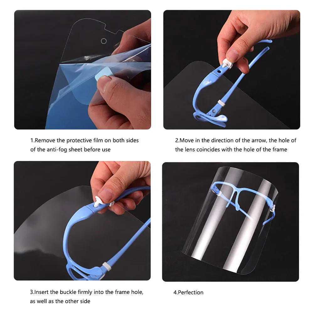 Description Picture 4 of itemFace Shield Transparent Full Face Cover Safety Protective Film Tool Anti-Oil Anti-Fog Kitchen House Clean Dust Proof Mask