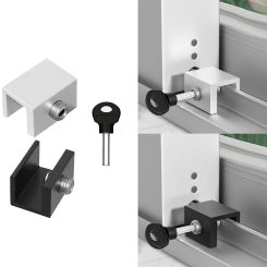 2PCS Adjustable Lock Stopper Kids Pets Safety Anti Theft Door Lock Vertical Key For Sliding Vertical Doors Hardware Accessories