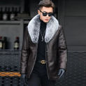 Winter Men's Fur Integrated Leather Jacket Male Sheepskin Lamb Inner Liner Genuine Man Fleece Real Coat