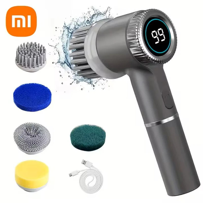Description Picture 2 of itemXiaomi 5 in 1 Power Scrubber 5 Replaceable Brush Head Electric Spin Scrubber Bathroom Cleaning Brush Power Scrubber