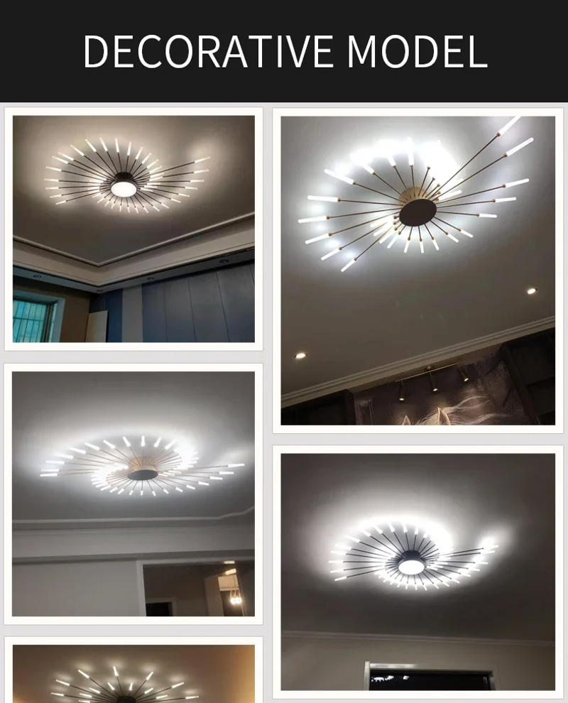 Description Picture 3 of itemNordic Designer Led Ceiling Chandelier For Living Room Bedroom Track Pendant Lamp Home Decor Indoor Lighting Lusters Luminaires