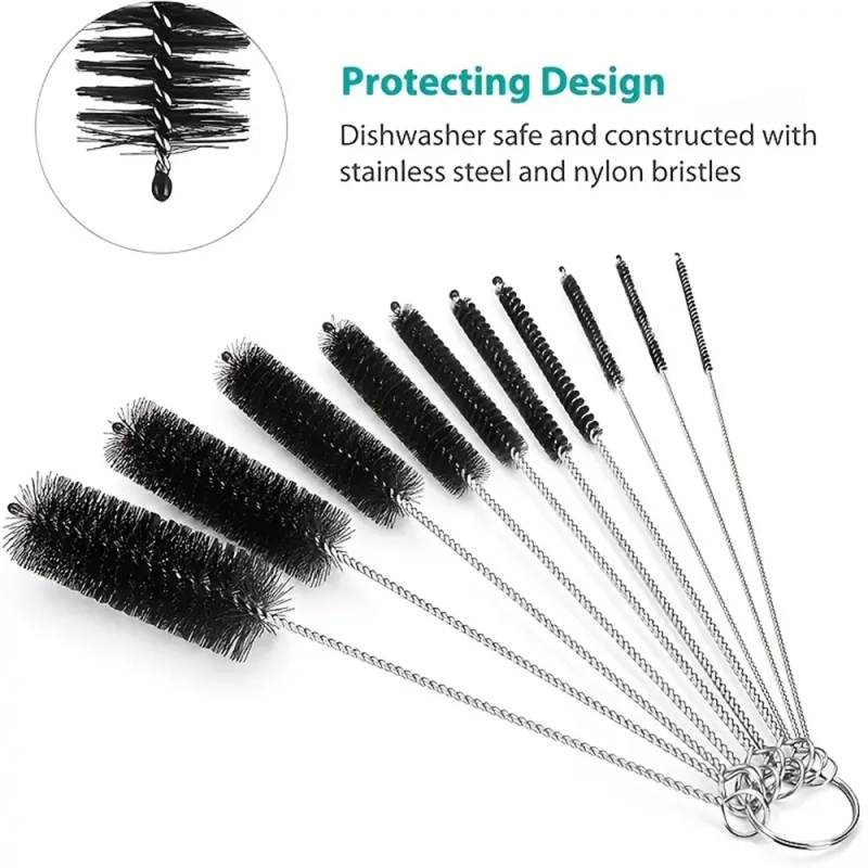 Description Picture 2 of item10pcs Bottle Cleaning Brushes Multifunctional Reusable Straw Cleaning Brush For Narrow Neck Bottles Cups