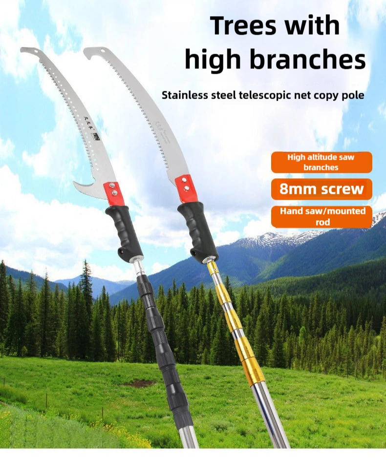 Description Picture 2 of itemMultifunctional Stainless Steel Saw Strong Durable Garden Fruit Tree Telescopic Pole High Branch Saws Professional Hand Tools