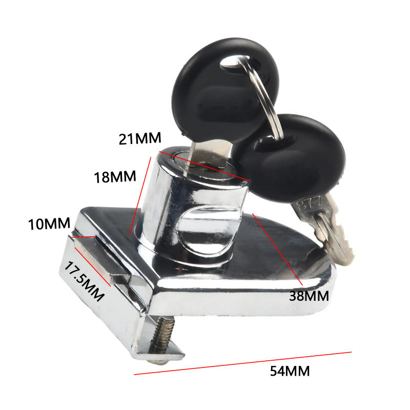 Description Picture 5 of item5-8mm Keys Glass Door Lock Delicate Smooth Thick glass Hardware Kitchen Replacement Display Cabinet Double-Door Home