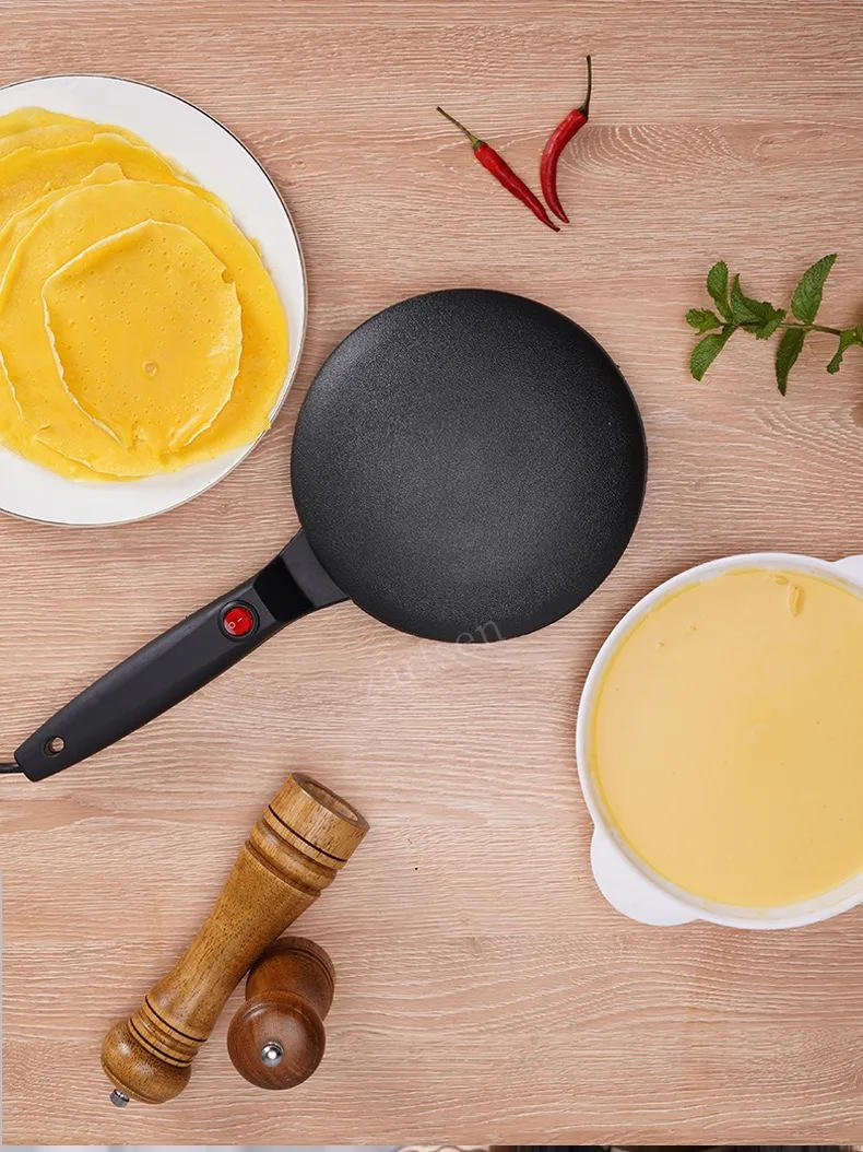 Description Picture 6 of itemElectric Crepe Maker Breakfast Pizza Machine Pancake Baking Pan Cake Non-stick Griddle Chinese Spring Roll Cooking Tools