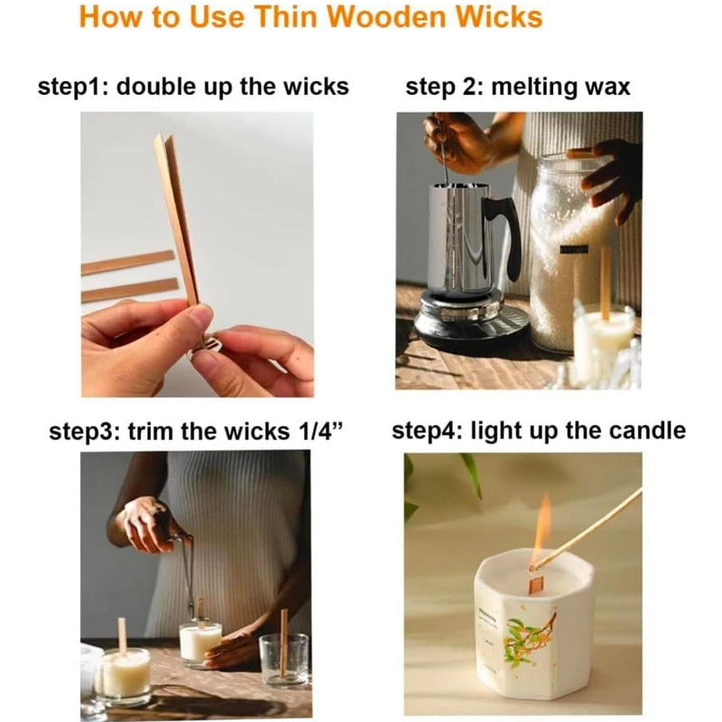 Description Picture 4 of item30pcs Flat Wooden Candle Wick Multi Size Aromatherapy Candles Making Tool Circular Candlestick Iron Plate Base Making Set