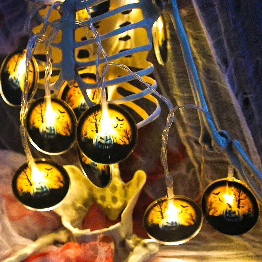 Description Picture 4 of itemHalloween Decorative Light String Pumpkin Spider LED String Lights Battery Operated DIY Hanging Funny Atmosphere Decor Supplies