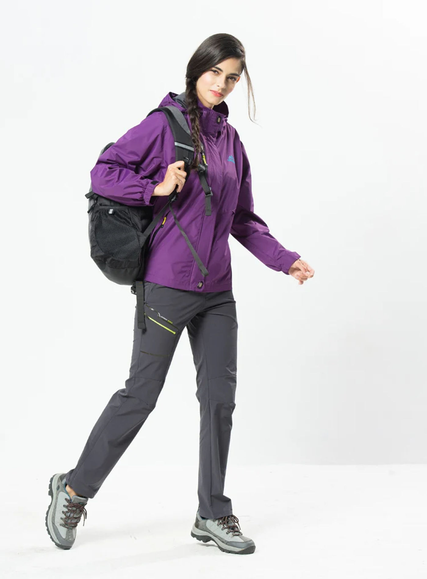 Description Picture 4 of itemWomen's Waterproof Hiking Jacket Windproof Windbreaker Camping Hunting Running Trekking Fishing Coats Outdoor Sport Travel