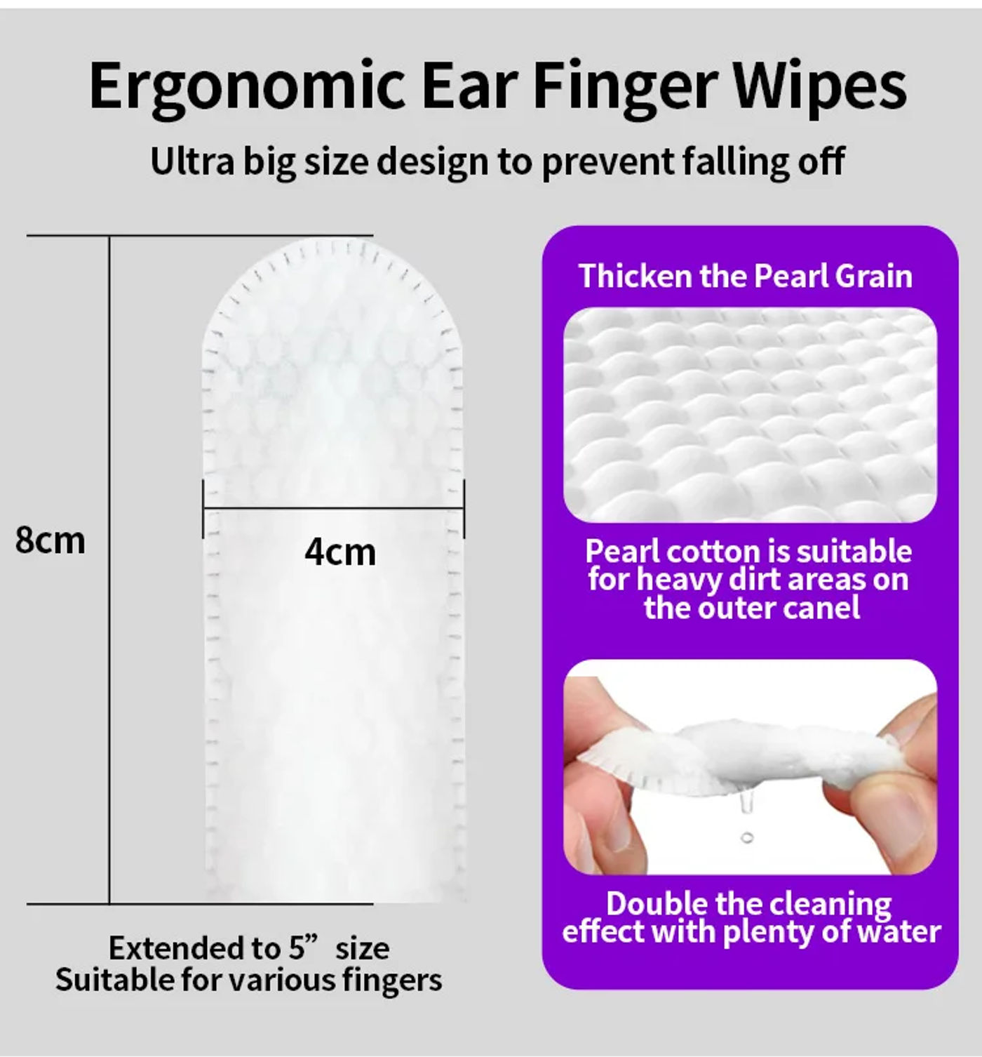 Description Picture 3 of itemDog Teeth Cleaning Finger Wipes Disposable Finger Wet Wipes Super Soft Oral Care Toothbrushes 50Pcs Dog Ear Wipes Pet Supplies