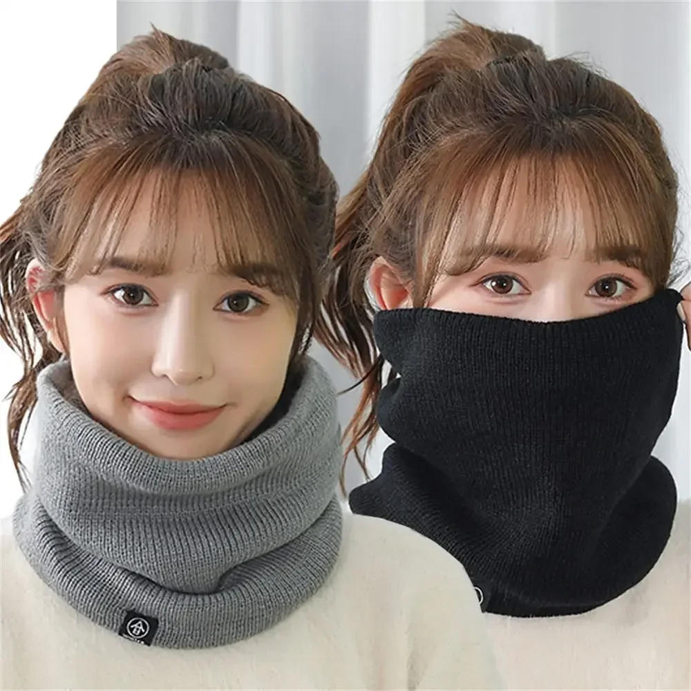 Description Picture 5 of itemFashion Soft Knitted Neck Warmer Sports Scarf Women Men Face Cover Winter Skating Running Hiking Scarves Thick Cold-proof Collar