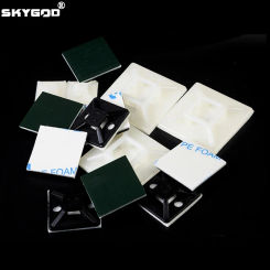 50Pcs HS Type Cable Clamps Self Adhesive Cord Clip Mount Wire Tie Fix Holder Desk Line Organizer Management s White Black