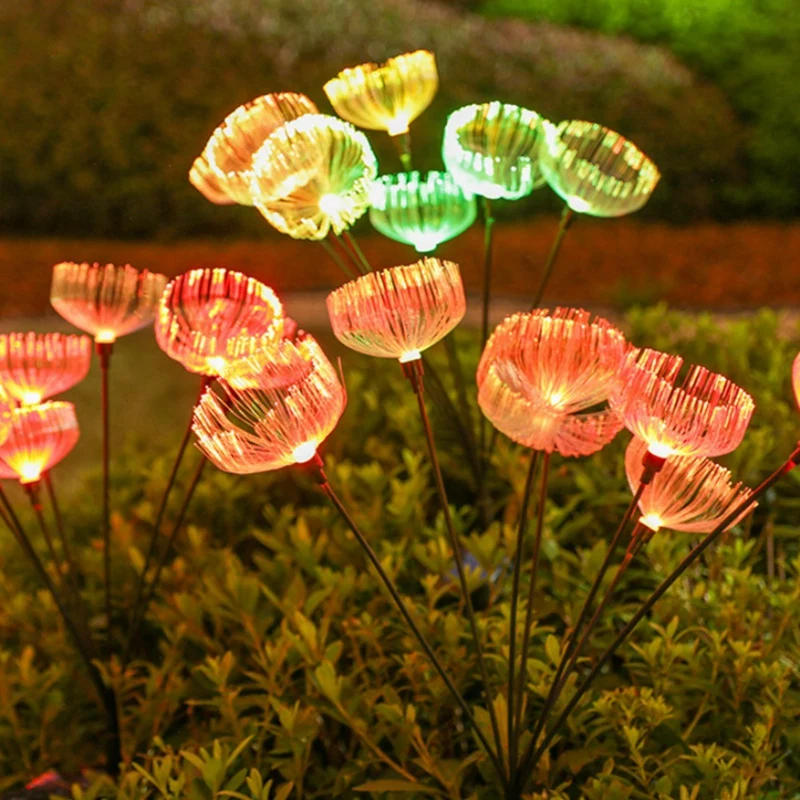 Description Picture 6 of itemSolar Fiber Optic Jellyfish Light Outdoor Light Waterproof Led Garden Landscape Light Ground Plug Lawn Light