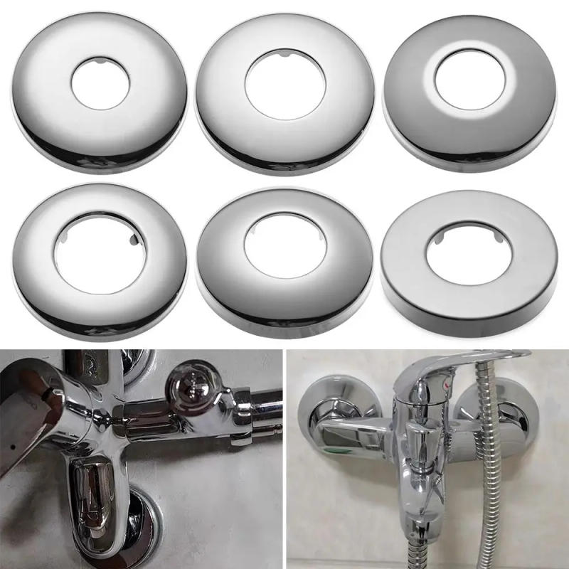 Description Picture 3 of itemStainless Steel Water Pipe Wall Covers Shower Faucet Decorative Flange Cover Chrome Finish Kitchen Bathroom Accessories