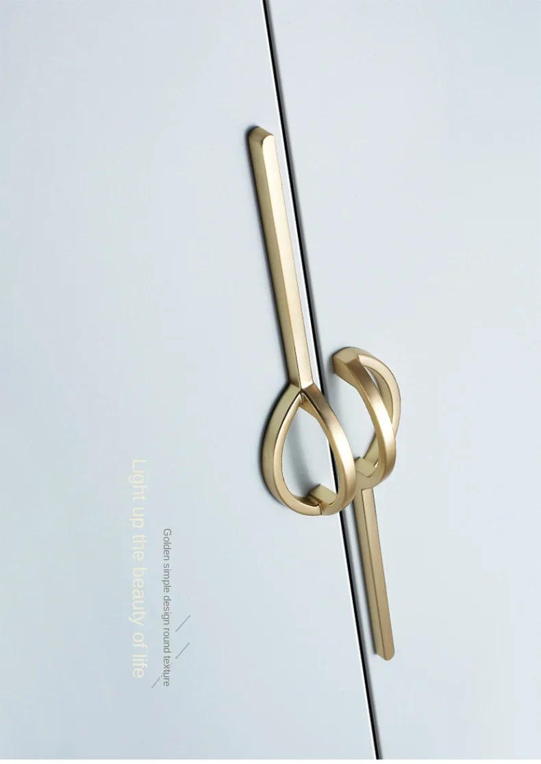 Description Picture 2 of itemLuxury Nordic Furniture Cabinet Drawer Handle Door Pull Kitchen Cupboard Wardrobe Bathroom House Dresser Closet Brass Grey Knob