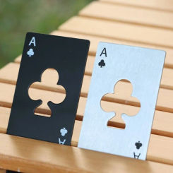 New Creative Poker Shaped Bottle Can Opener Stainless Steel Credit Card Size Bar Restaurant Beer Metal Opening Tool Gift