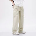 Wide leg workwear casual pants for men's new quick drying men's trendy street dance