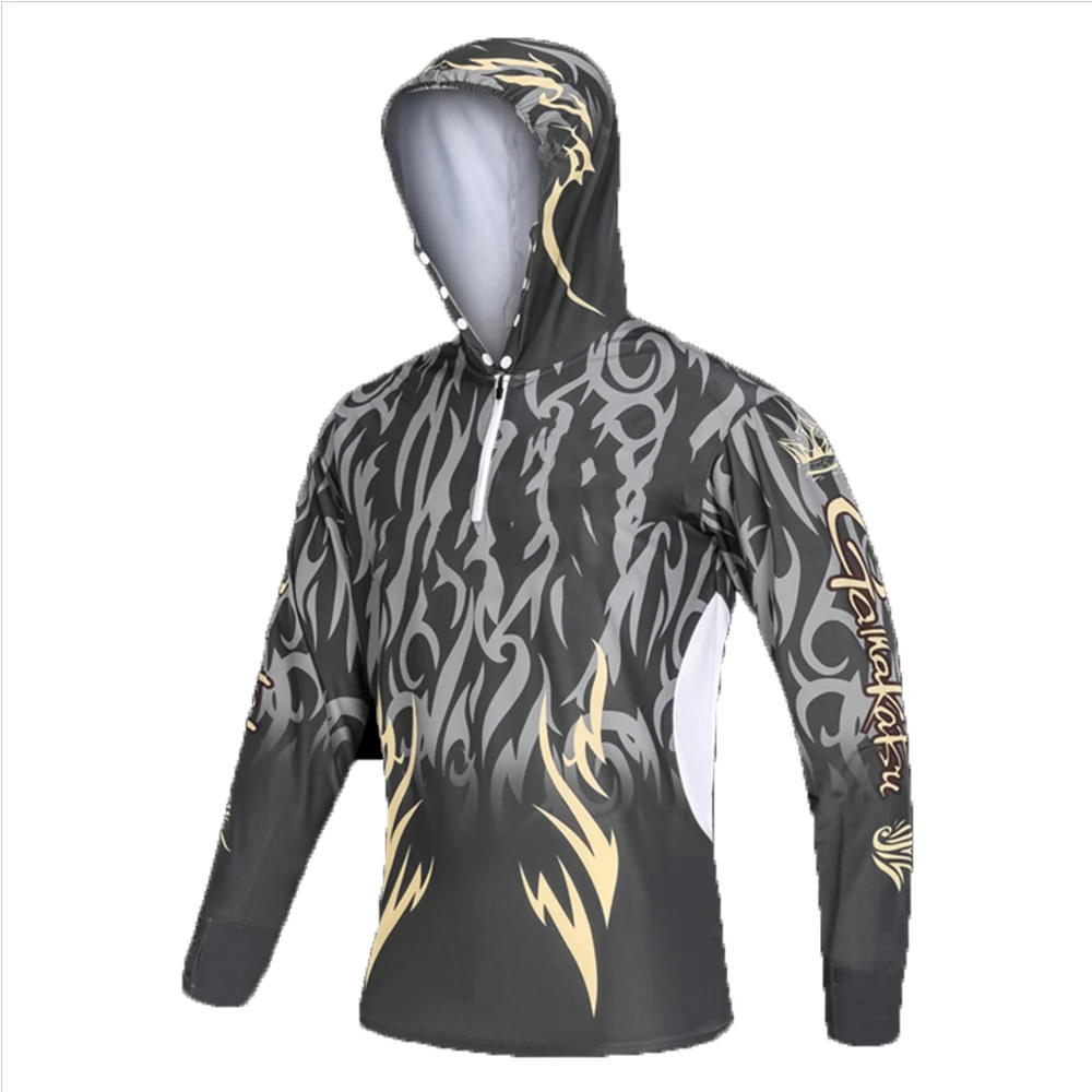 Description Picture 3 of itemFishing Hooded Quick Drying Sun Protection Fishing Shirts Clothing  Anti-UV Lightweight Fishing Jerseys Hoodies For Men