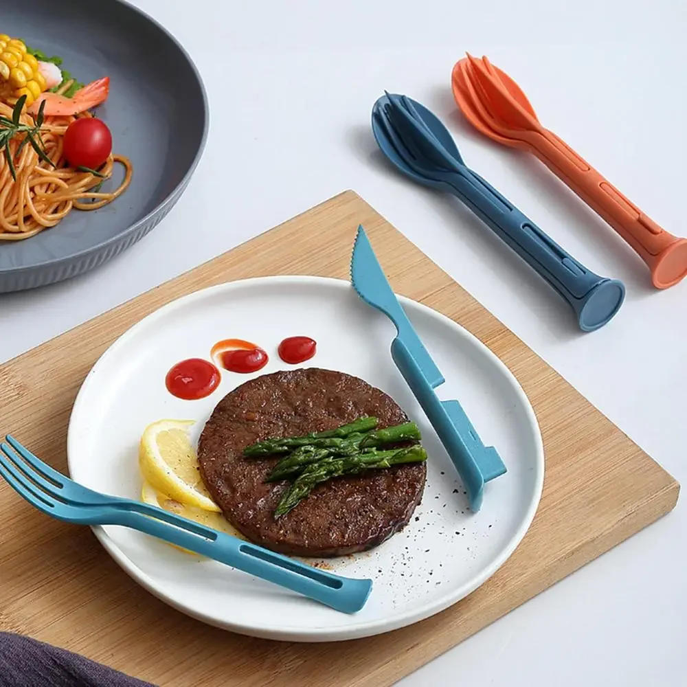 Description Picture 3 of itemNew Tableware Cutlery Set Camping Backpacking Utensils Portable Knife Fork Spoon Chopstick Travel Dinnerware Kitchen Accessories