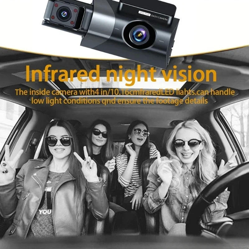 Description Picture 4 of itemCar Dvr Black Box Loop Video Dash Camera Cam Dashcam 3 Channel Gravity Sensing with WiFi Night Vision Motion Detection HD 1080P