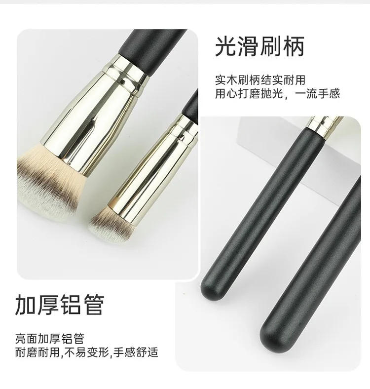 Description Picture 4 of itemMakeup Brushes Foundation Concealer Angled Seamless Cover Synthetic Dark Circle Liquid Cream Cosmetics Contour Brush Beauty Tool
