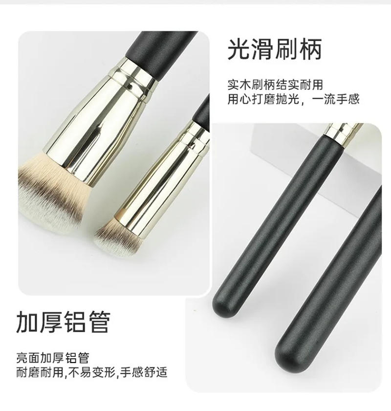 Description Picture 4 of itemMakeup Brushes Foundation Concealer Angled Seamless Cover Synthetic Dark Circle Liquid Cream Cosmetics Contour Brush Beauty Tool