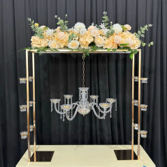 6PCS Baby Birthday Baptism Table Flowers Favors Gift Display Wedding Table Centerpieces Chandelier Stand Flower Rack Floral Arch