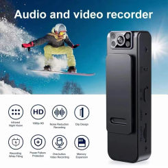 HD 1080P Mini Body Worn Camera 130 Degree Wide Angle Digital Camera IR Night Vision Video Security Cam Noise Reduction with Clip