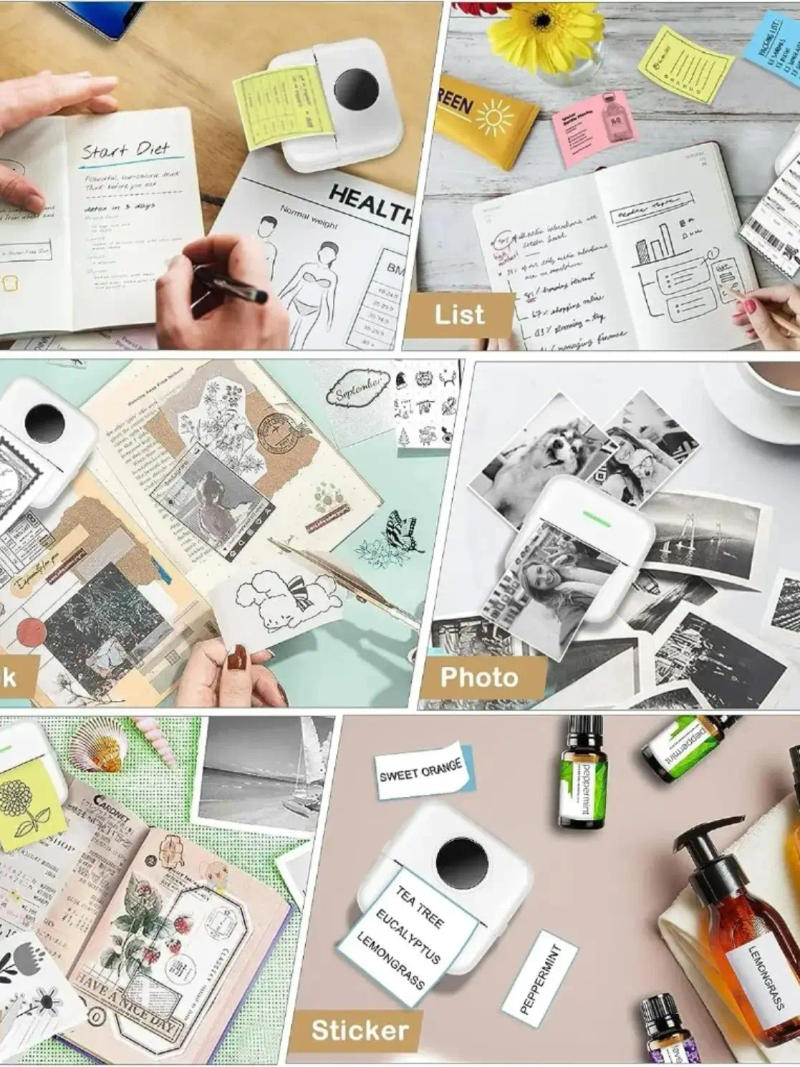 Description Picture 6 of itemPrint Paper Mini Portable Thermal Printer Paper Sticker White Thermal Paper Photo Pocket Thermal Printer 57mm Printing Paper