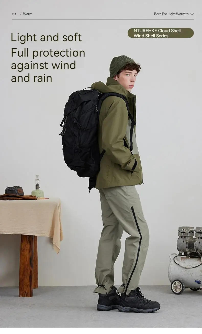 Description Picture 2 of itemNaturehike Outdoor Sport Trousers Waterproof Windproof Pants Breathable with Side Zipper Camping Climbing Hiking Lightweight