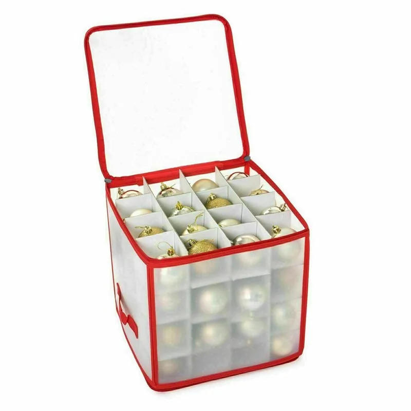 Description Picture 2 of item64-Grid Baubles Storage Box Christmas Balls Storage Xmas Tree Decorations Organizer Bauble Storage Divider Toys Storage Box