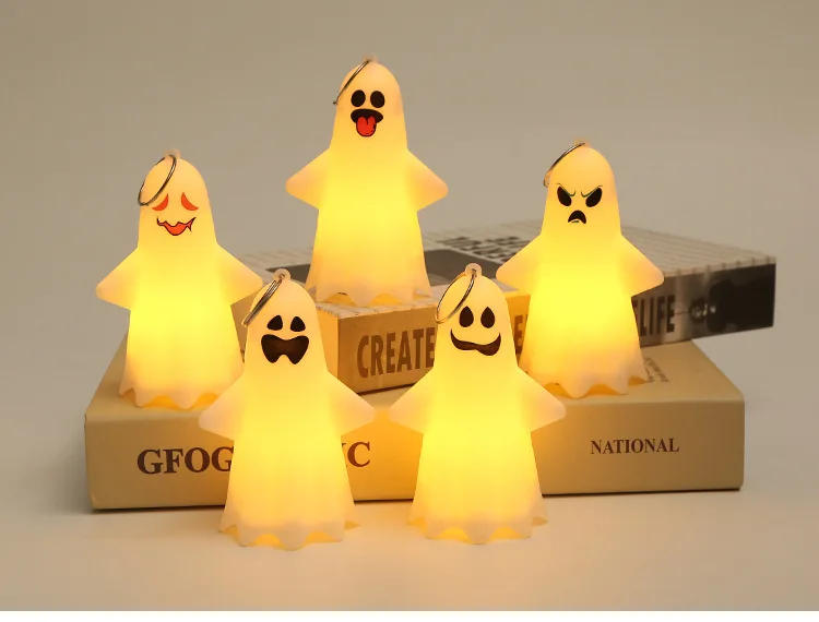 Description Picture 4 of itemHalloween LED Cute Ghost Hanging Lamp Horror Pumpkin Lantern Ghost Pendant Halloween Party Haunted House Home Decor Horror Props