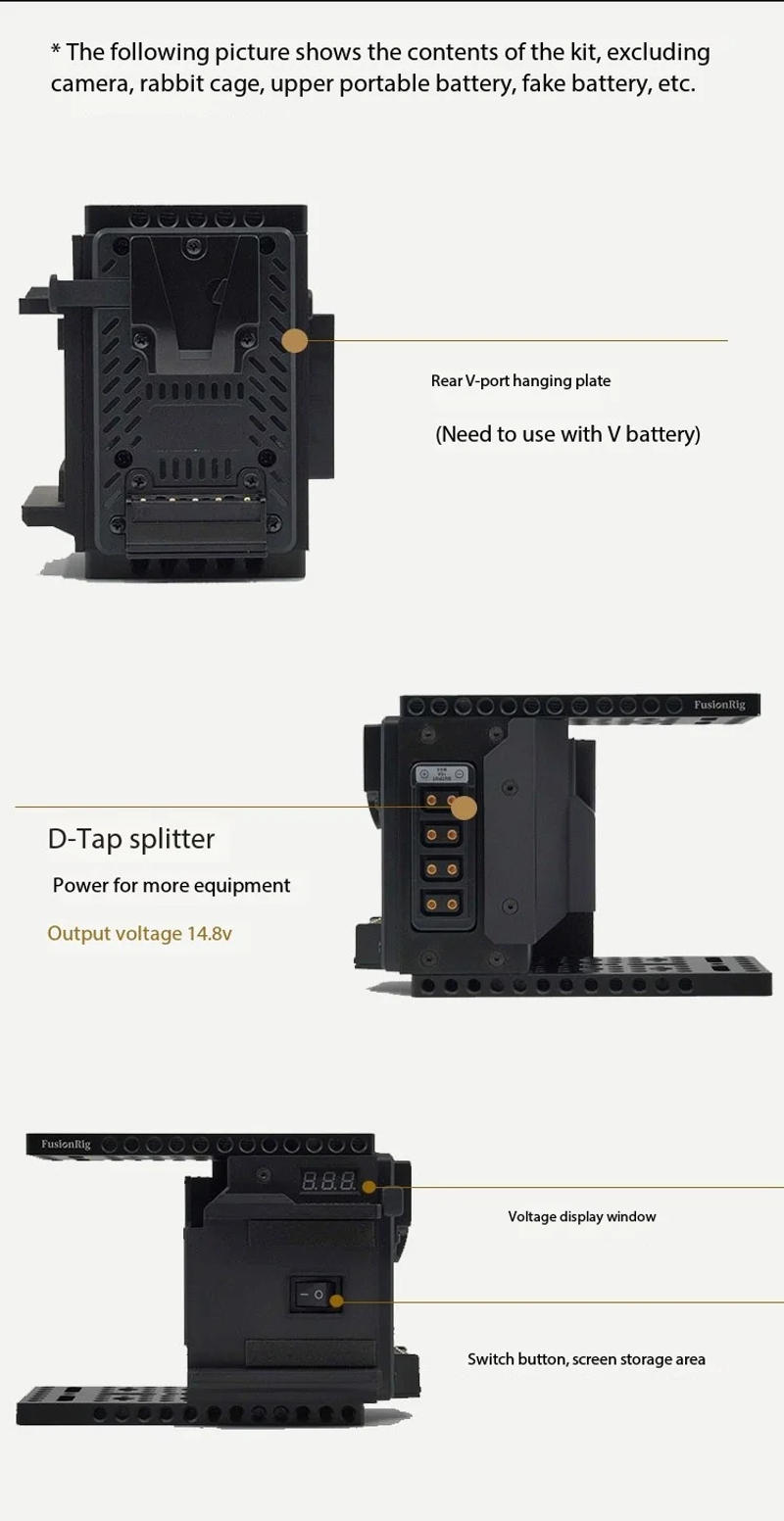 Description Picture 4 of itemFusionRig For Sony FX3/FX30 Camera Cage Expansion Module cineback