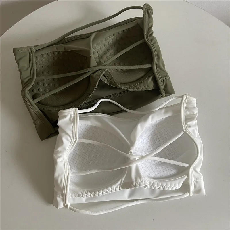 Description Picture 6 of itemSeamless Tube Top Ice Silk Sexy Wrap Chest for Women Push Up  Bras Strapless Underwear Solid Color  Bralette Lingerie Tops