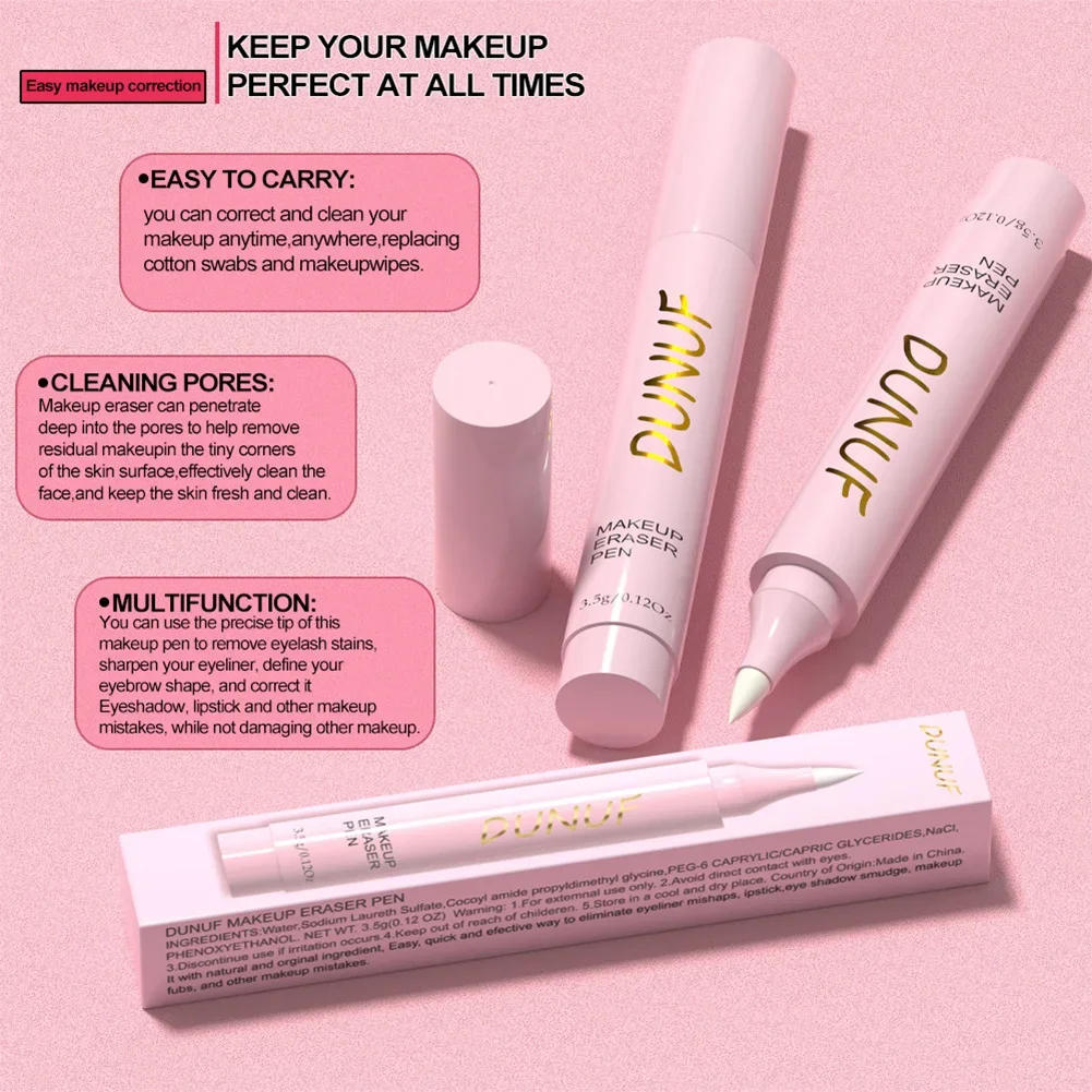 Description Picture 4 of itemEasy To Clean Eyeliner Makeup Remover Pen Makeup Correction Lip Eye Make Up Removal Magic Eraser Pen Cleansing Tool