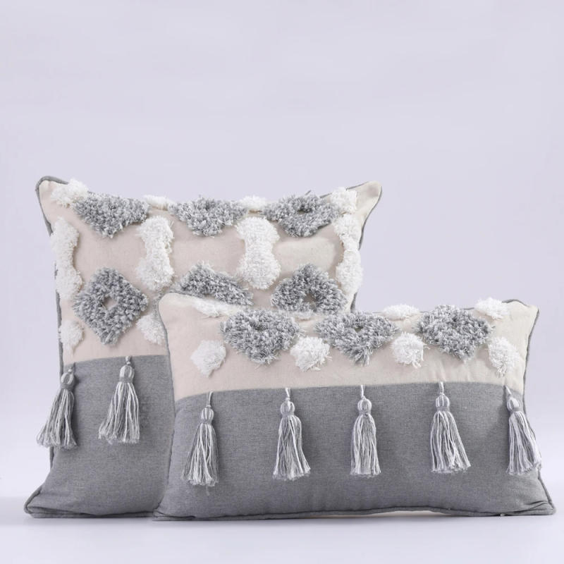 Description Picture 6 of itemBoho Tassels Throw Pillow Case Nordic Style Morocco Cotton Cushion Cover For Living Room Sofa Home Decoration 30X50cm 45X45cm