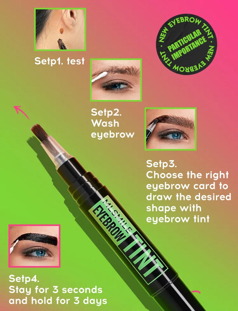 Description Picture 5 of item2Colors Eyelash Eyebrow Dye Tint Kit Fast Tint Brow Dye Gel Eyebrow Cream Brow Enhancers Henna Mascara Makeup Tool