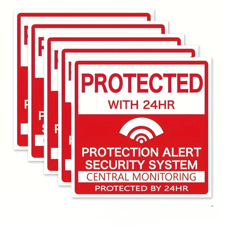 Description Picture 2 of itemHome Security Alarm Door Stickers for Door Window Warning Removable Decals Door Accessories Living Room Office Home Decoration