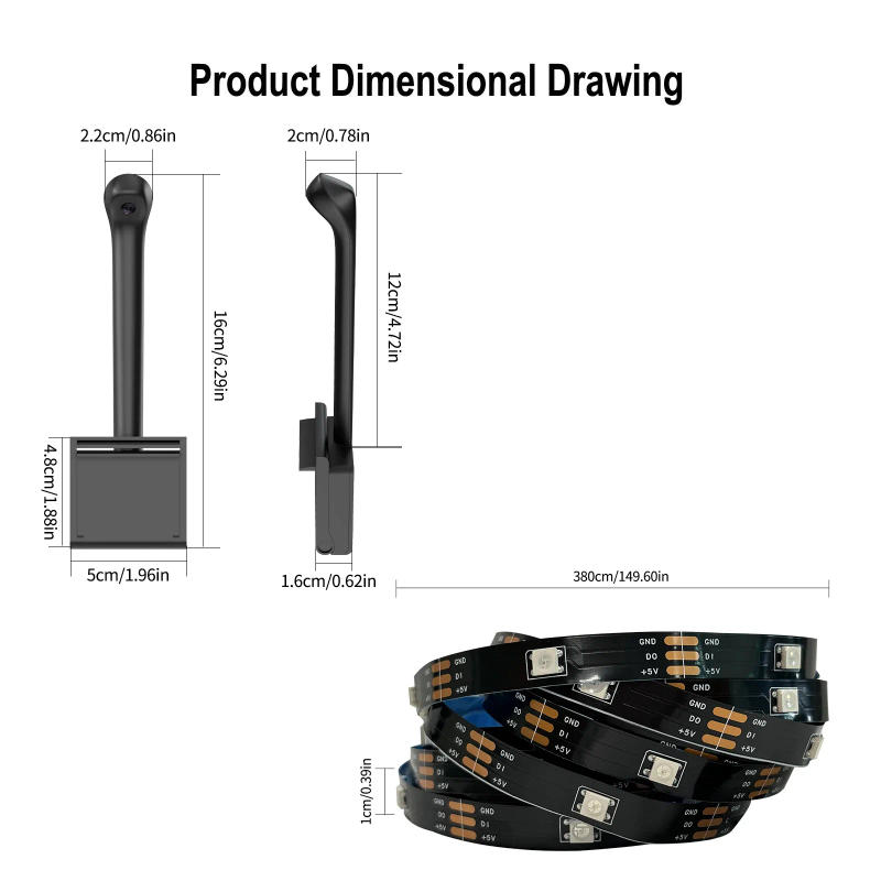 Description Picture 2 of itemNew Style LED Rgb TV Backlight Strip AR Color Gamut Sensor Collects Some Colors on The TV 12.5FT for 55-65 TV-16.4FT 70-85 Inch