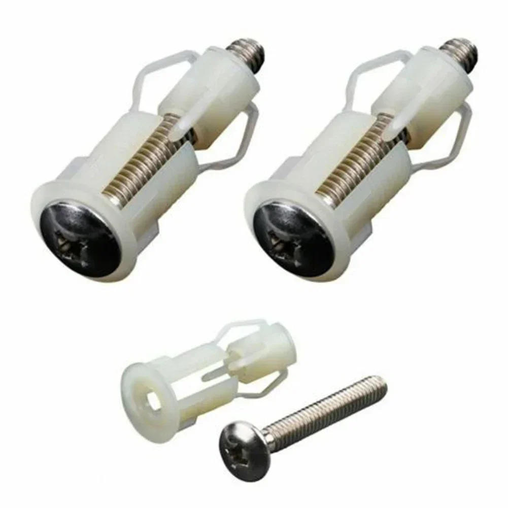 Description Picture 2 of item2Pcs Top Fix Toilet Cover Seat Screws Well Nut Pan WC Blind Hole Fitting Kit For Universal Hinges Commode Household Tools 2023