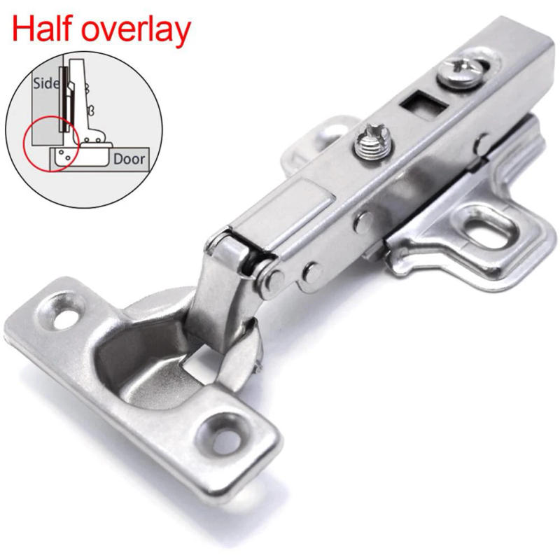 Description Picture 6 of itemRepair Plate Hinge Cabinets Hydraulic Type Non-fading Stainless Steel 2pcs 8.5*5.3cm Full Cover/half Cover/inline For Wardrobes