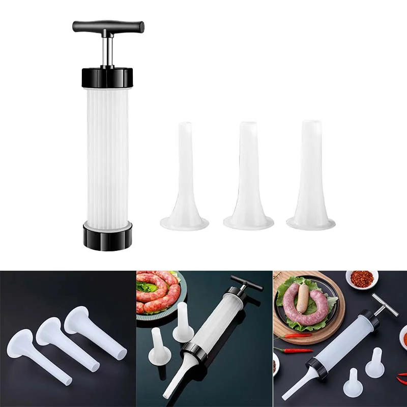 Description Picture 2 of itemManual Sausage Stuffing Machine Homemade Sausage Stuffer Sausage Syringe Sausage Stuffer Gadgets Manual Meat Injector Tools