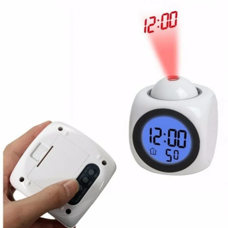 Description Picture 6 of itemProjection Alarm Clock Ceiling Display Desk Table Clock Voice Multifunction Digital Projection Clock Temperature Display