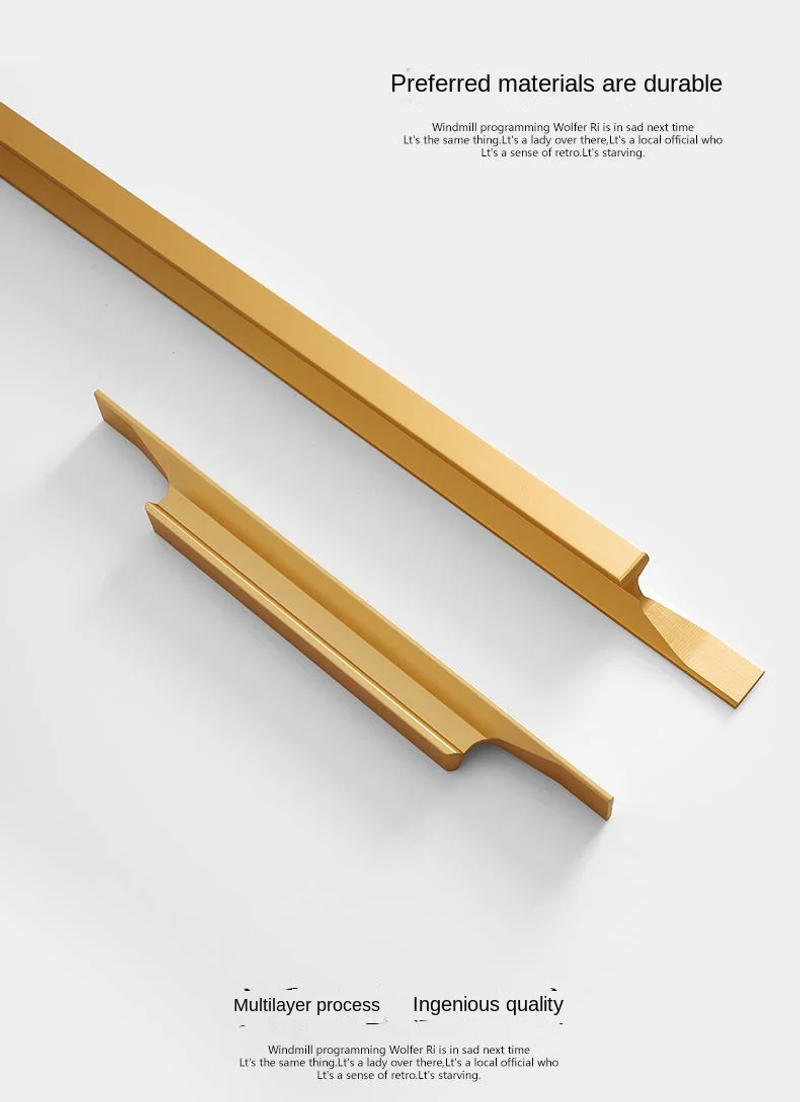 Description Picture 3 of itemHole free aluminum alloy door handle wardrobe door TV cabinet refrigerator door window balcony sliding door handle