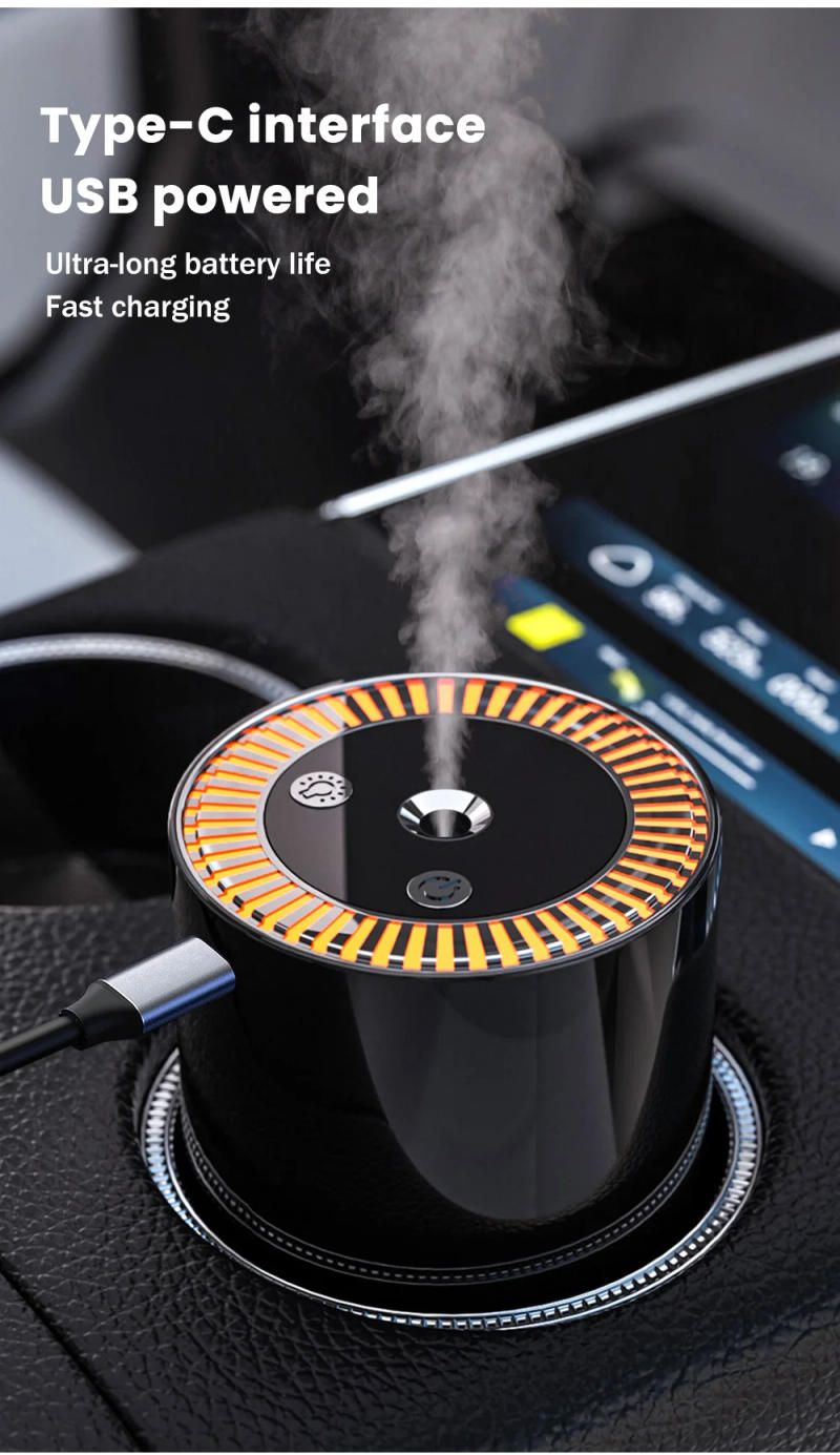 Description Picture 5 of itemCar aroma diffuser/car humidifier/aromatic car air freshener/rechargeable essential oil diffuser/car aromatherapy machine/black