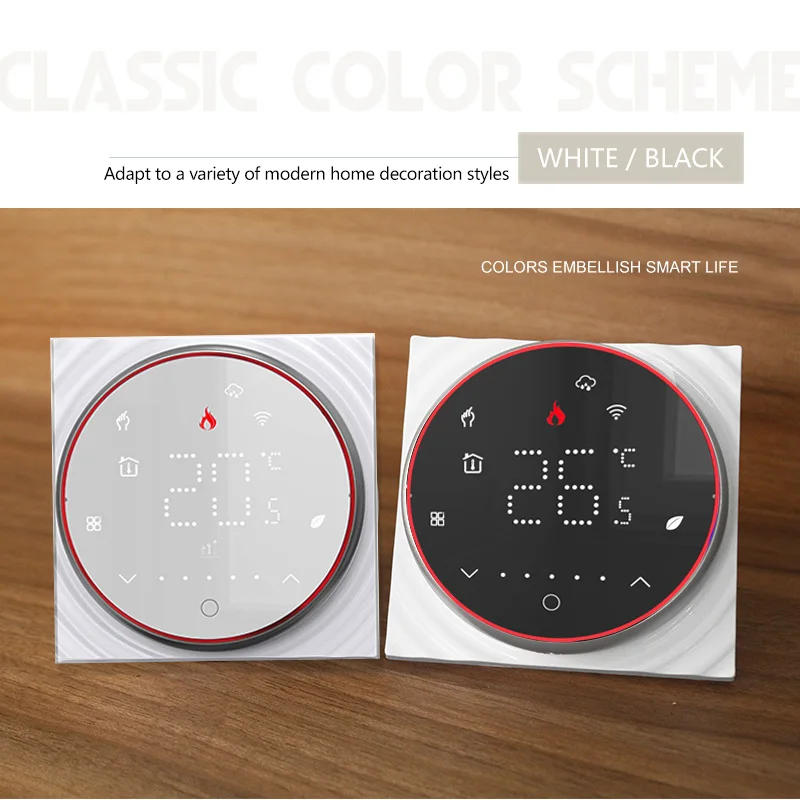 Description Picture 3 of itemColorful Backlight WIFI Heat Thermostat For Electric/Water Valve/Boiler Dry Contact Work Amazon Alexa,Google Assistant,Yandex