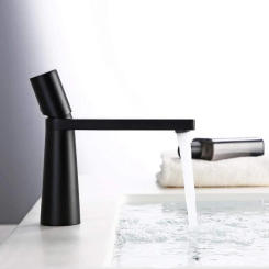 Modern Sink Bathroom Faucet Brass Single Hole Single Handle 360° Swivel Countertop Mount Basin Hot and Cold Water Accessories